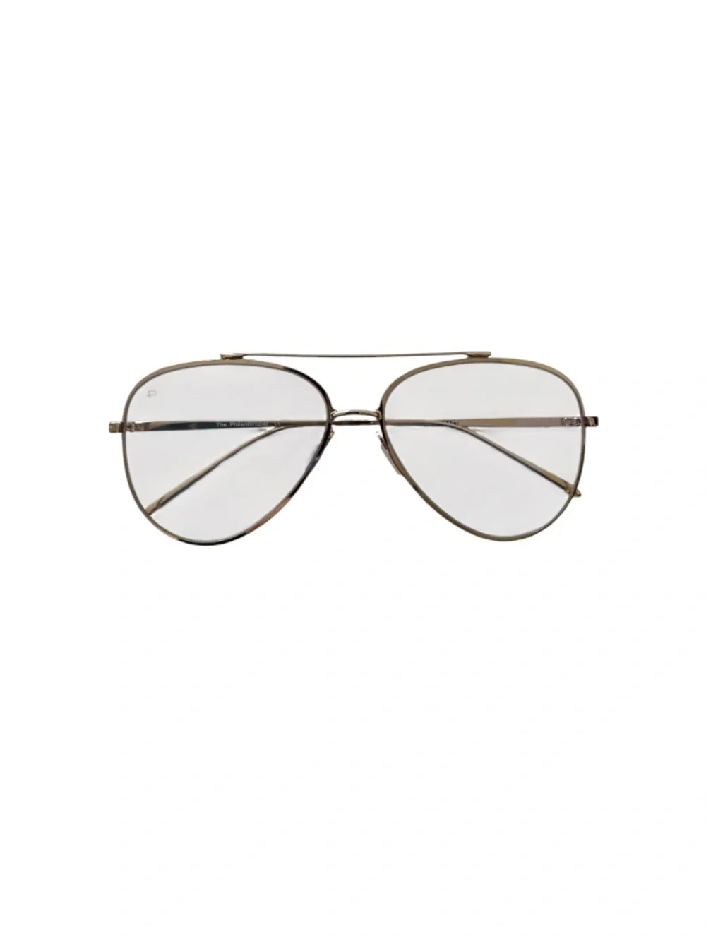NWT Clear Aviator Glasses With Gold Frame